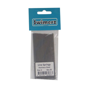 Swimerz Stainless Steel Fishing Line Springs, Size 3, 10cmL, 1.6mmID, 2.2mmOD