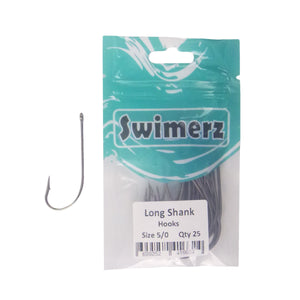 Swimerz 5/0 Long Shank Worm Hook 25 Pack
