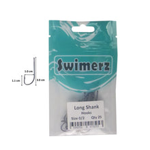 Load image into Gallery viewer, Swimerz 0/2 Long Shank Worm Hook 25 Pack