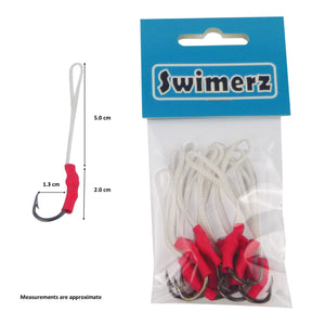 Swimerz 1/0 Single Assist Hooks, 10 pack