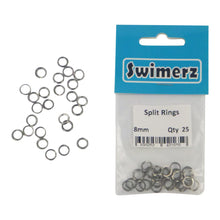 Load image into Gallery viewer, Swimerz 8mm Split Ring Stainless Steel, 25 Pack