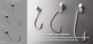 Swimerz 1 Gram Cheburashka Clip-On Jig Head 20 Pack