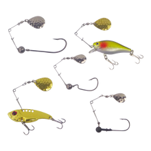 Load image into Gallery viewer, Swimerz Jig Spinner, Large, Hammered Nickel, 5 Pack