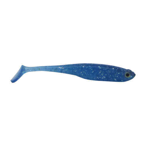 Swimerz Soft Shad 100mm Paddle Tail lure, Electric Blue, 6 pack