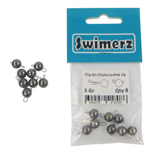 Swimerz 5 Gram Cheburashka Clip-On Jig Head 8 Pack