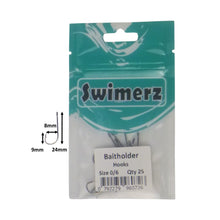 Load image into Gallery viewer, Swimerz 0/6 Baitholder Hook, Qty 25