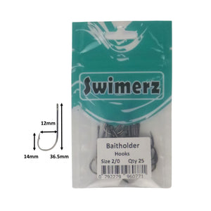 Swimerz 2/0 Baitholder Hook, Qty 25