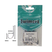 Load image into Gallery viewer, Swimerz 3/0 Baitholder Hook, Qty 25