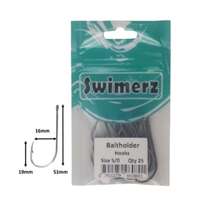 Swimerz 5/0 Baitholder Hook, Qty 25