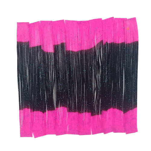 Artizan 22 strand silicon skirting, Black/Pink Tips, Qty 20