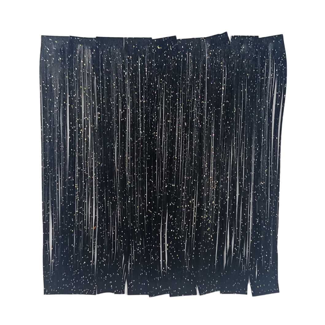 Artizan 22 strand silicon skirting, Black w Flake, Qty 20