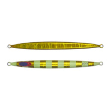 Load image into Gallery viewer, Finesse Lumo Fastdrop Jig, 200gm, Gold Stripe, Qty 2