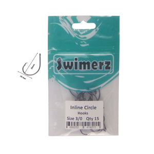 Swimerz 3/0 Inline Circle Hook 15 pack