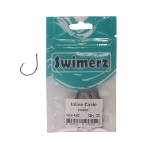 Swimerz 4/0 Inline Circle Hook 15 pack