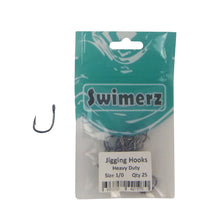 Load image into Gallery viewer, Swimerz 1/0 Heavy Duty Jigging Hooks 25 pack