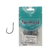 Load image into Gallery viewer, Swimerz 4/0 Heavy Duty Jigging Hooks 15 pack