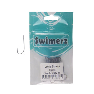 Swimerz 0/1 Long Shank Worm Hook 25 Pack