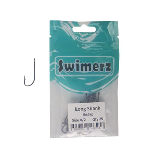 Swimerz 0/2 Long Shank Worm Hook 25 Pack