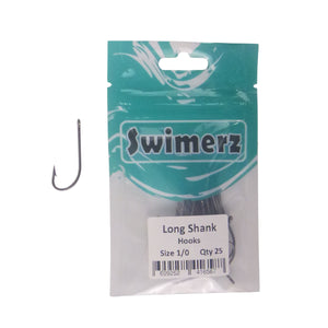 Swimerz 1/0 Long Shank Worm Hook 25 pack
