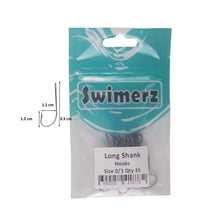 Load image into Gallery viewer, Swimerz 0/1 Long Shank Worm Hook 25 Pack