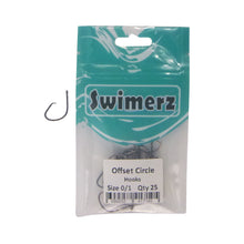 Load image into Gallery viewer, Swimerz 0/1 Offset Circle Hook 25 Pack