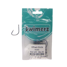 Load image into Gallery viewer, Swimerz 1/0 Offset Circle Hook 25 Pack