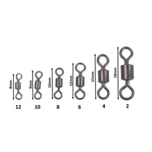 Load image into Gallery viewer, Swimerz Rolling Swivels, Size 2, 15 pack