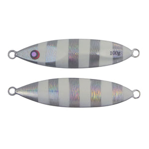 Finesse Slow Pitch Flutter Jig, 100gm, Silver White, 2 pack