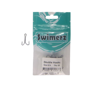 Swimerz Size 4 Extra Strong Double Hook 10 Pack