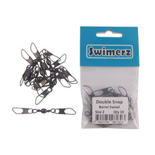 Load image into Gallery viewer, Swimerz Double Snap Barrel Swivels, Size 2, 10 pack