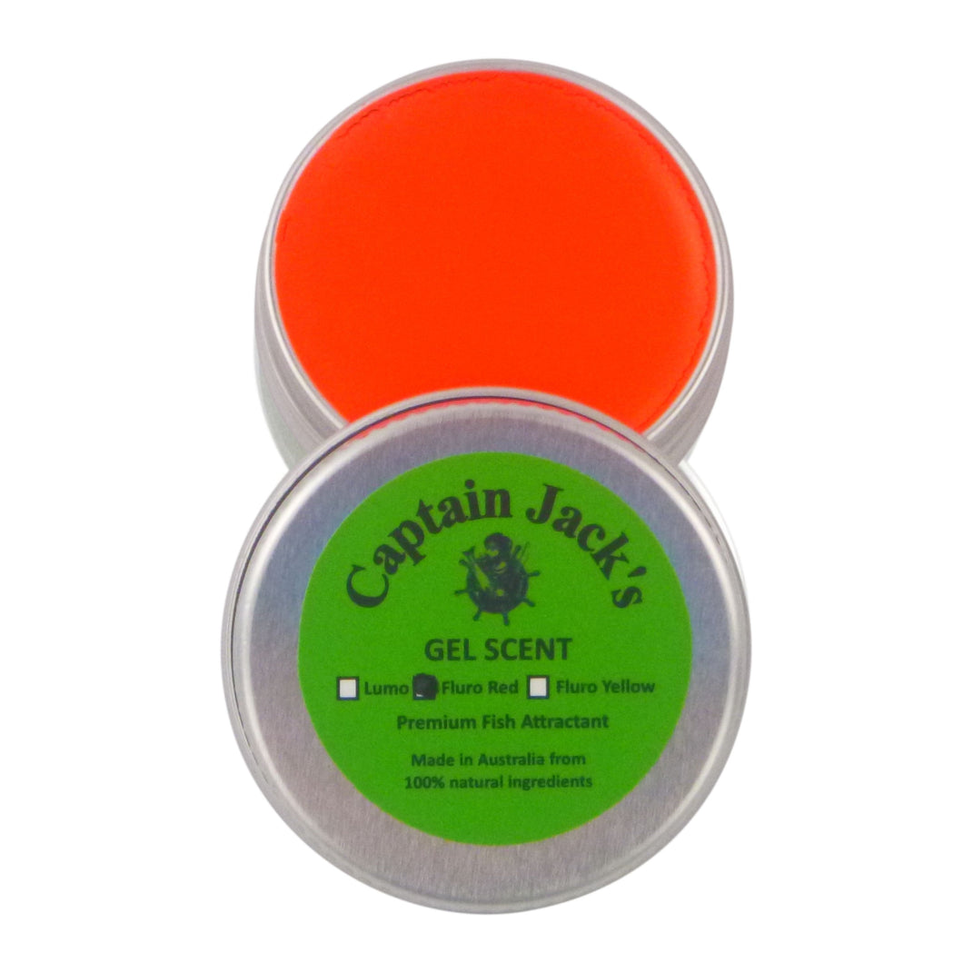 Captain Jack's Gel Scent - Fluoro Red, 15 gm Tin