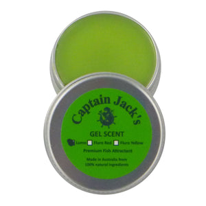 Captain Jack's Gel Scent - Lumo Blue Green, 15 gm Tin