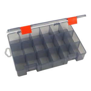 Rig Ezy 18 Compartment Tackle Box. 270mmL x 180mmW x 50mmD.