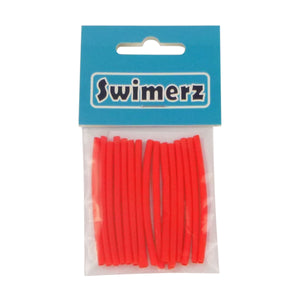 Swimerz Assist Hook Sleeves, Red, 50mmL X 2mmD, Qty 15