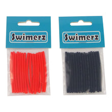 Load image into Gallery viewer, Swimerz Assist Hook Sleeves, 2mm Shrink Tube, Black &amp; Red, 50mmL. Qty 60.