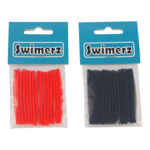Swimerz Assist Hook Sleeves, 2mm Shrink Tube, Black & Red, 50mmL. Qty 60.