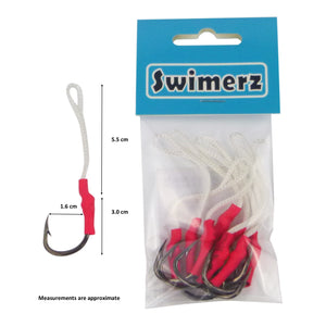 Swimerz 3/0 Single Assist Hooks, 8 pack