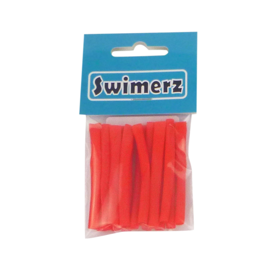 Swimerz Assist Hook Sleeves, Red, 50mmL X 3mmD, Qty 15