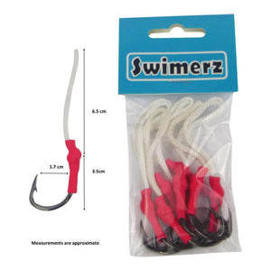 Swimerz 4/0 Single Assist Hooks, 8 pack