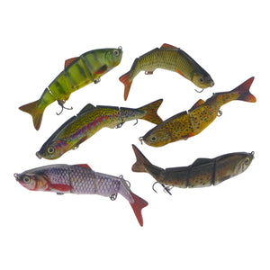 Finesse Naturals 4 Segment Swimbait, 110mm, Rainbow