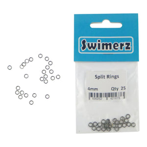 Swimerz 4mm Split Ring Stainless Steel, 25 pack
