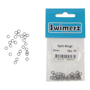 Swimerz 5mm Split Ring Stainless Steel, 25 Pack