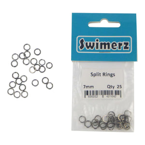 Swimerz 7mm Split Ring Stainless Steel, 25 Pack