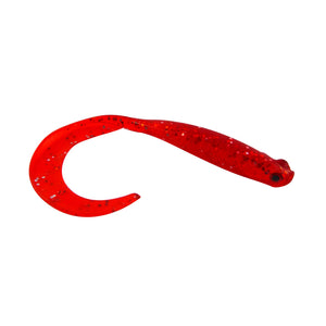 Swimerz 100 mm VTail Soft Plastic Lure, Red Glitter, 5 pack