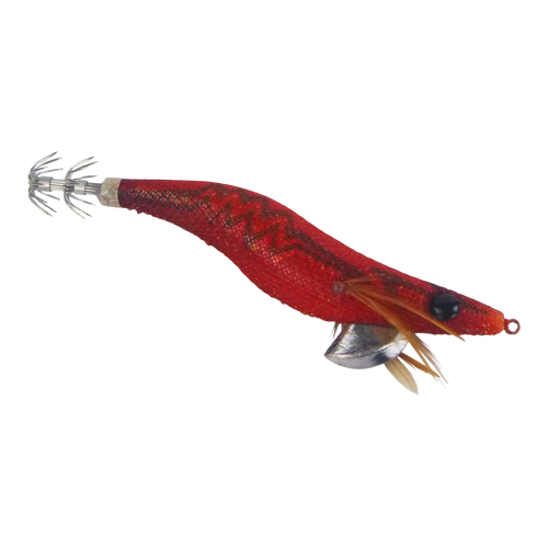 Finesse Rumoika Squid Jig, Blood Red, size 3.5, 2 pack