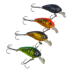 Finesse Chisana Crankbait, Green Bandit, 45mm