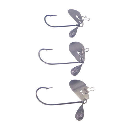 Dekoi Blade Jig Head, Straight Shank, Size Large, 3 pack