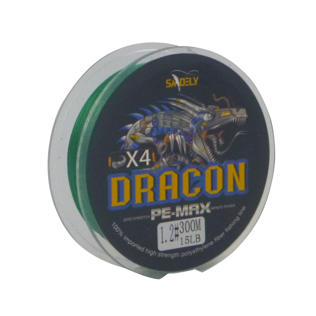 Samdely Dracon X4 Braid, Dark Green, #0.6, 8lb, 300Mtr