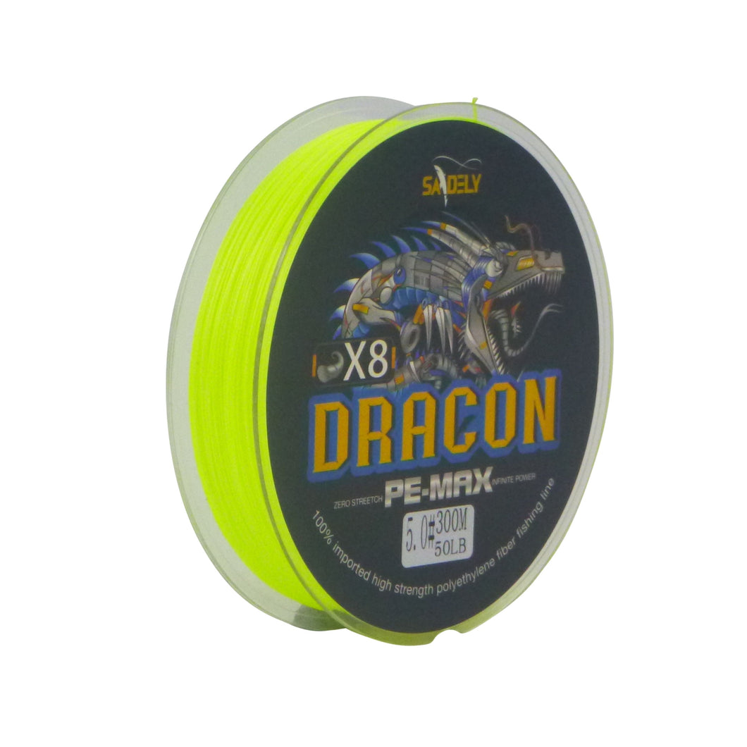 Samdely Dracon X8 Braid, Yellow, #0.6, 8lb, 300Mtr
