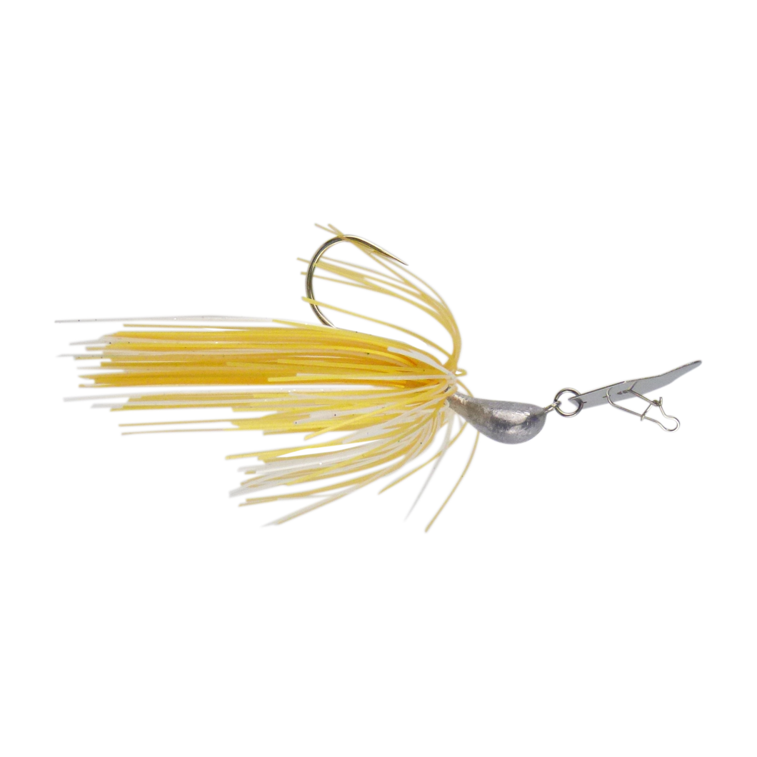 Dekoi 7gm Bladed Swim Jig, Chatterbait, Gold Shine, 2 pack